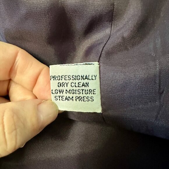 Christian Dior Vintage Wool Blazer Navy One Button Minimalist Couture Jacket 14 - Picture 7 of 7